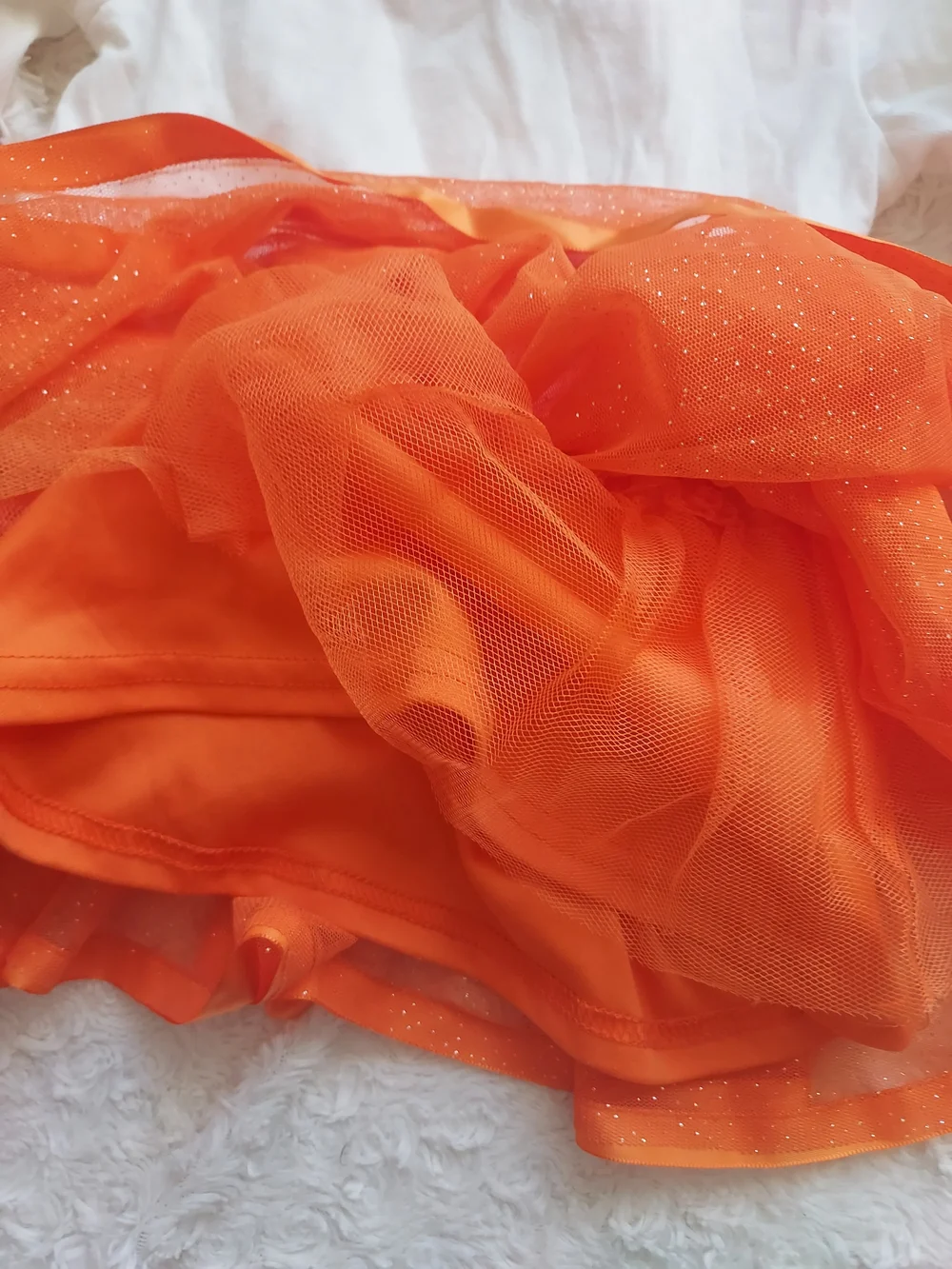 Little Lass 3T Orange Pumpkin Tutu Sparkly Dress Halloween Costume Fall Party